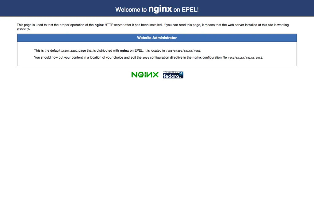 Nginx Default Screen